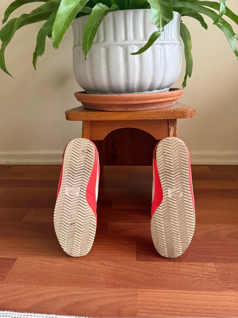 Nike Cortez Women’s Red/Orange and White Low-Top Sneakers